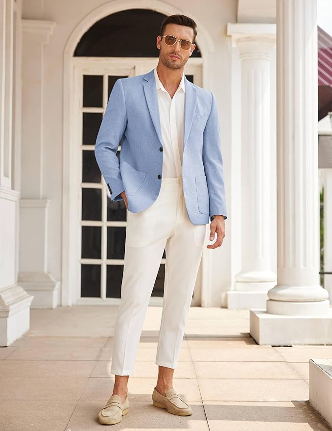 COOFANDY Mens Casual Blazer Sport Coat Lightweight Two Button Business Suit Jackets