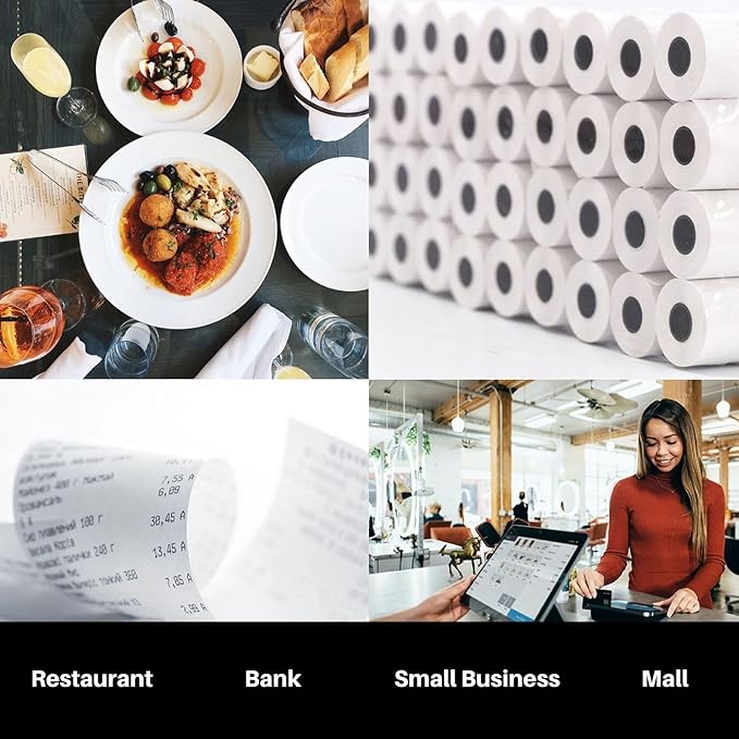 3 18 x 230' Thermal Paper Rolls - BPA FREE  MADE IN USA - Receipt paper rolls  Point of Sale Cash Register - Thermal printer paper - Credit Card Paper - for POS systems (1 Case - 30 Rolls)