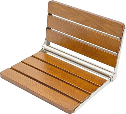 Folding Shower Seat Wall Mounted Foldable Chair Mount Build to Last Installation On Reinforced Concrete Solid Block Walls for Adults Pregnant Women Children Elderly Physically Challenged