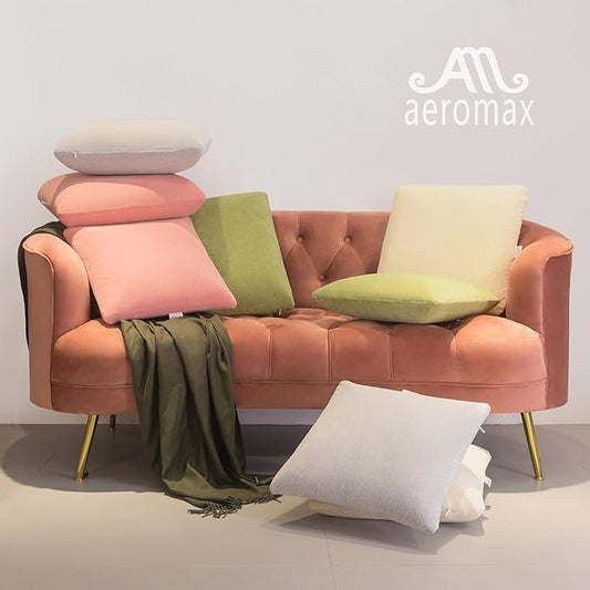 AM AEROMAX 16 16 Throw Pillow Memory Foam Pillow Insert - Square Accent Pillow for Decorative Cushion Bed Couch Sofa - Non-Deforming Over Time
