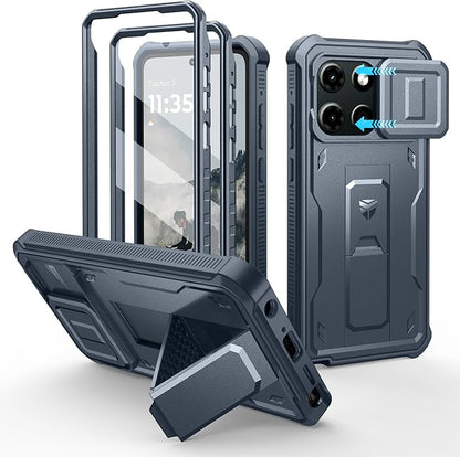 Dexnor for Motorola Moto G-Stylus-5G 2026/2025 Case, [1 Front Frame] [Built-in Magnetic Slide Camera Cover] Heavy Duty Protection Shockproof Case with Screen Protector Kickstand, 6.7 inch Navy Blue