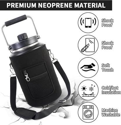 1 Gallon Jug Holder Compatible with Yeti/RTIC One Gallon Jugs, Carrier/Pouch Sleeve for Outdoor Camping, Hiking,Gym