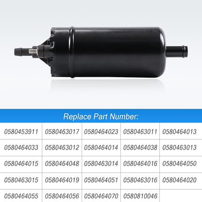 JDMSPEED New Universal Inline High Pressure Fuel Pump 12V Gasoline Fuel Injection Pump Replacement 0580464070 0580453911 0580463017 0580464023