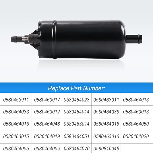 JDMSPEED New Universal Inline High Pressure Fuel Pump 12V Gasoline Fuel Injection Pump Replacement 0580464070 0580453911 0580463017 0580464023