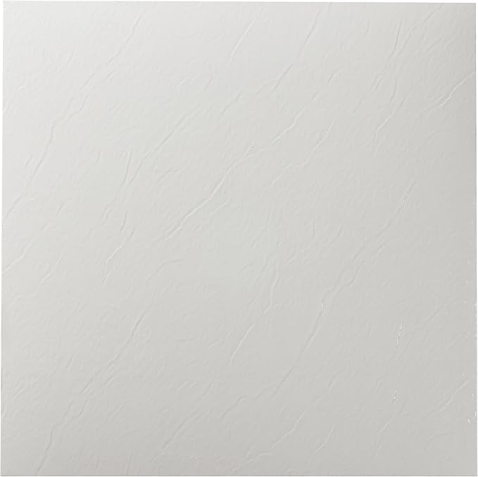 Nexus Self Adhesive 12-Inch Vinyl Floor Tiles, 20 Tiles - 12" x 12", White Slate Pattern - Peel  Stick, DIY Flooring for Kitchen, Dining Room, Bedrooms  Bathrooms by Achim Home Decor 20-pack