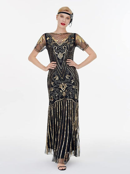 FAIRY COUPLE Women‘s Maxi Long Evening Prom Sequin Dress
