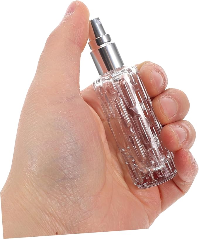 4pcs Transparent Glass Bitters Spray Bottles with High Sensitivity Pump for Absinthe and Cocktail Ingredients Home Bars and Professional Bartending