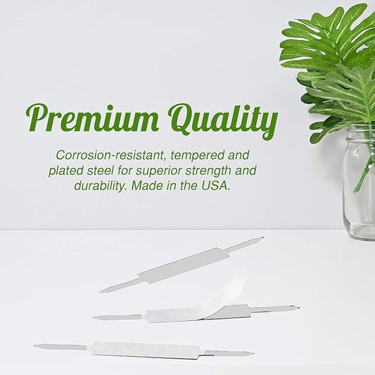 OLYMPX 100 Pcs of 2Au Capacity Economy Self Adhesive Prong Paper Fastener Bases, 2.75 Inch Center for Paper File Clip Folder Accessories, 100 per Box