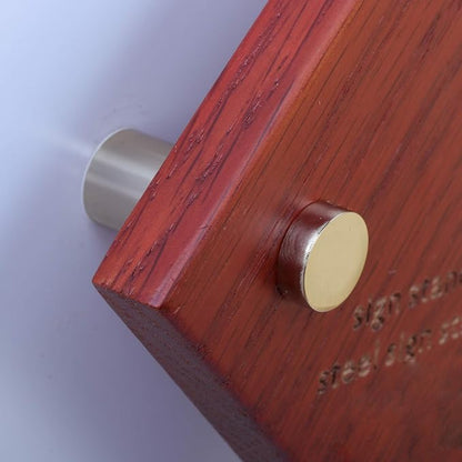 TOPNIKE Brass Flat Top Sign Standoffs, Standoff Holder Screw, 12"x 34", Polished Gold, for Acrylic, Glass, PVC, Glass Panel, Wood, with 2pcs Plastic Spacers, Pack of 4