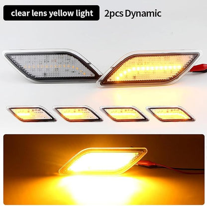 Side Marker Lights for Mercedes Benz E350 E550 E63 AMG Sedan Wagon 2010-2013, Dynamic Front Bumper LED Side Marker Lights