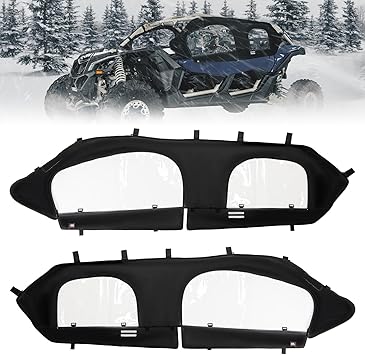 KEMIMOTO Upgraded X3 MAX Soft Upper Doors, Stay Warm  Dry Window Cab Enclosure, compatible with Can-Am Maverick X3 MAX 2017-2025 UTV Accessories, Work with Roof Windshield