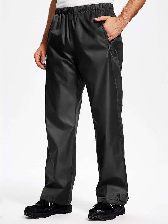 Men's Rain Pants, Waterproof Lightweight Outdoor Trousers for Hiking Fishing Windproof Rain Over Pants