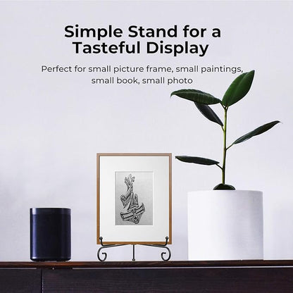 TR-LIFE 4 Pack Plate Stands for Display - 6 Inch Plate Holder Display Stand  Metal Easel Stand for Picture Frame, Decorative Plates, Book, Photo, Collectibles (4 Pack)