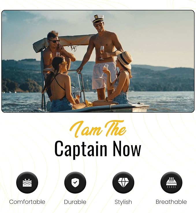 Brosash Bachelor Party Captain's Hat - Groom to Be Nautical Bachelor Hat | Funny Accessory Boats n' Hoes Bridal Shower