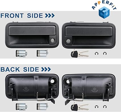 APPERFiT All Metal Exterior Door Handles wLock Cylinders  Keys Compatible with Chevy Tahoe Suburban CK1500 CK2500 CK3500 GMC Yukon Replaces 15742229 15742230