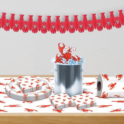 Beistle 3-D Crawfish Centerpieces, 11.5" Tall, Set of 2 - Mardi Gras Table Decorations, Lobster Seafood Boiler Cooking Party