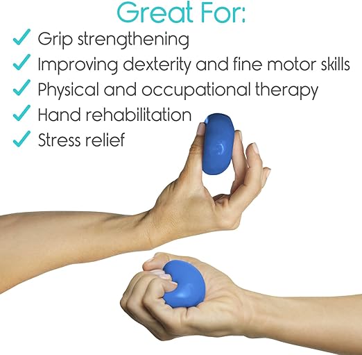 Vive Therapy Putty For Adults, For Hand Therapy (2 Pack) - Occupational Sensory Stress Relief Tools - for Physical Exercise, Finger Pain, Grip Strength, Rehab, Arthritis, Forearms, Fidgeting, Motor Skills