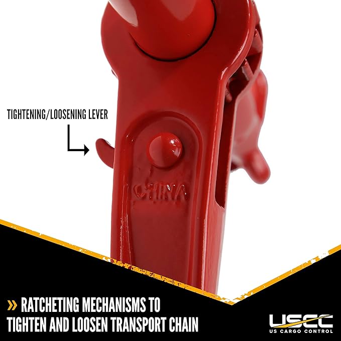 US Cargo Control Heavy Duty Ratchet Load Binder for 516" Grade 70 Chain (Working Load Limit: 5,400lb)