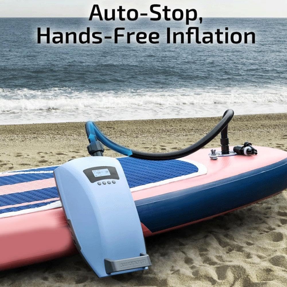 12 in 1 Paddle Board Pump Adapter Set, Universal Sup Air Pump Hose with 7 Nozzles for Inflatable Paddleboard, Boat, Tent, Paddle Board Accessories Replacement Parts for Electric SUP Pump, Rafts, Kayak