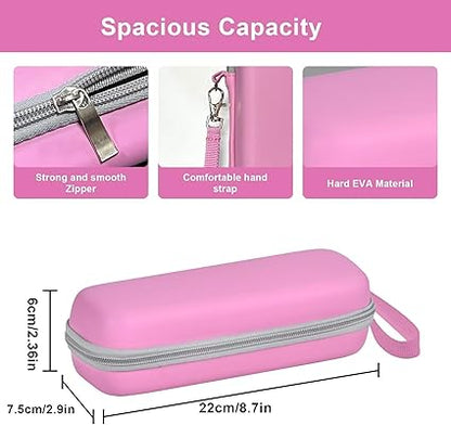 Toothbrush Travel Case for Oral B/Oral-B Pro 1000 1500 5000 7000 7500 6000 9600/ Phlips Sonicare 4100 5100 1100 6100 5300 Electric Toothbrush, Portable Hard Protective Storage Bag (Pink)