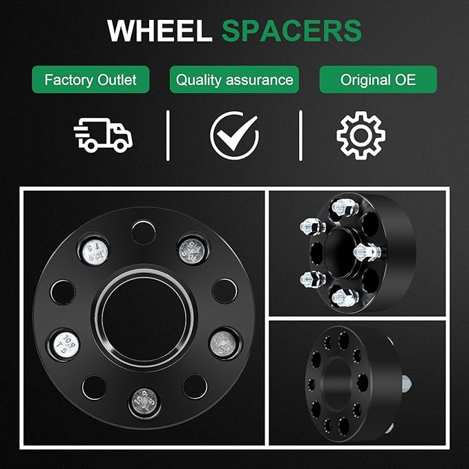 SCITOO 2Pcs 1.5 inch Wheel Adapters 6x5.5 to 6x135 with Studs 14x1.5 Bore 108mm Compatible with for Ram 1500 2019-2023,for GMC Yukon XL 2015-2023,for GMC Yukon 1992-2023