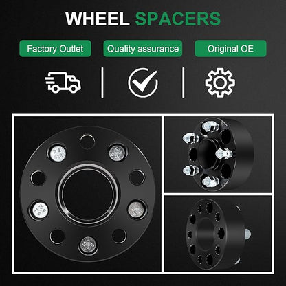 SCITOO 2Pcs 1.5 inch Wheel Adapters 6x5.5 to 6x135 with Studs 14x1.5 Bore 108mm Compatible with for Ram 1500 2019-2023,for GMC Yukon XL 2015-2023,for GMC Yukon 1992-2023