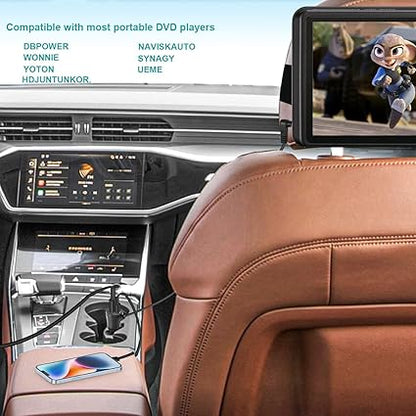12V DC Car Charger for Portable DVD Player, Universal Car Cigarette Lighter Power Cord with 8 Connectors, Compatible with DBPOWER, RCA, APEMAN, Sylvania DVD Player, Spectra S1 S2 Pumps, Carplay Screen