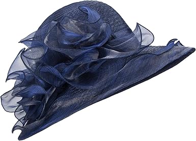 Bowknot-Organza Kentucky-Derby Sun-Hat for Women Bowler Church Straw-Fascinators-Hat Wedding Cocktail Tea-Party Spring Summer