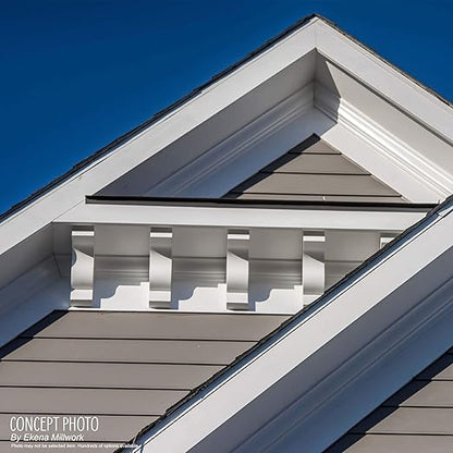Ekena Millwork COR06X04X09CH 6 18-Inch W x 4 58-Inch D x 9 12-Inch H Chesterfield Corbel , White