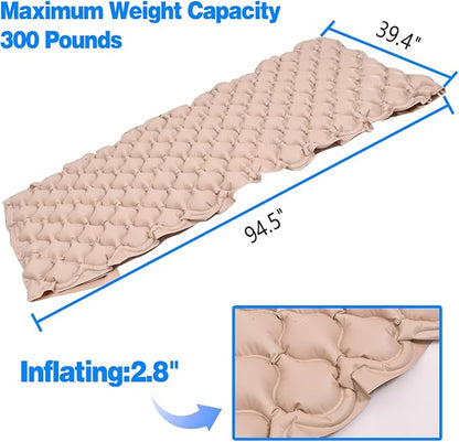 Alternate Pressure Mattress, Inflatable Mattress for Bed Sores and Pain Prevention, Heat Ulcer Resistant Cushion for Hospital Beds and Home Air Beds (Mattress Only) 94.5"x39.4"
