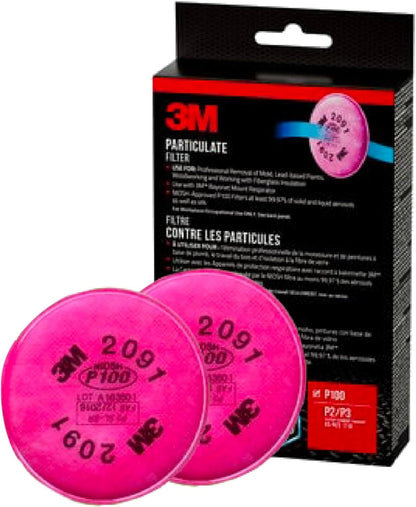 Generic Particulate Filters P100 #2091/07000 , Pink, One Size, 2 Count