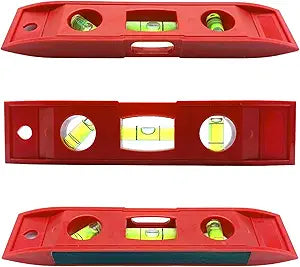 3 PCS Magnetic Torpedo Level, 6 Inch 4590180 Bubbles, Shock Resistant Magnetic Level Tool for Measuring