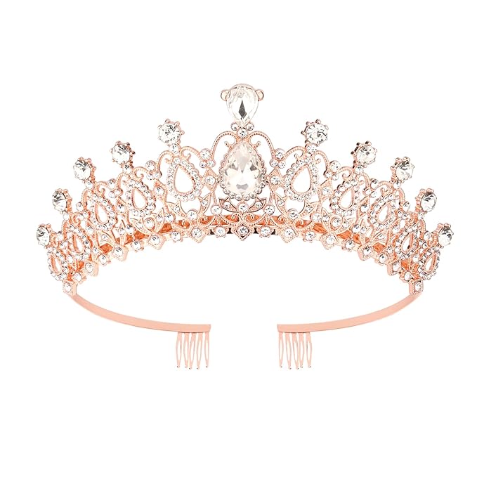 Crowns for Bridal, Crown Princess Crown Rhinestone Queen Headband Fashion Headpiece Hair Accessories for Wedding Bride Bridal Girls Women Party (Style 1)
