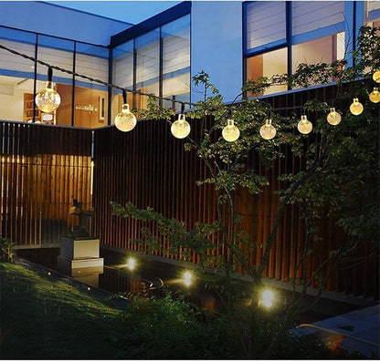 TREETDOBV 9.5m LED Outdoor String Lights, with 50 Shatterproof Bulbs, 8 Lighting Modes String Lamp,Waterproof Connectable Hanging Christmas Lights Garden Wedding Backyard Porch Balcony Party