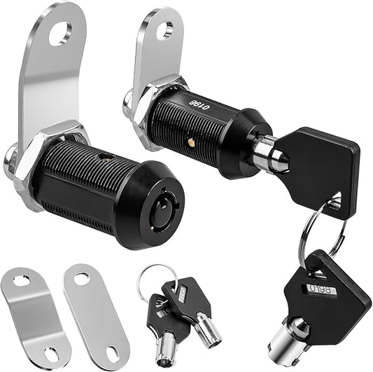 Cabinet Cam Locks, RV Storage Locks with Keyed Alike (1-1/4"), Suitable for Drawers and Cabinets to Protect Important Items, Zinc Alloy Materials