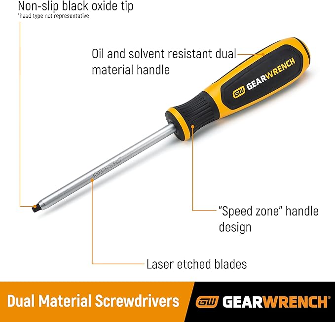GEARWRENCH T10 x 60mm Mini Torx Dual Material Screwdriver - 80042H