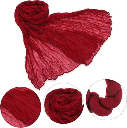 SECFOU Boho Gauze Table Runner Set Romantic and Rustic Decor for Wedding and Home Decor 2pcs