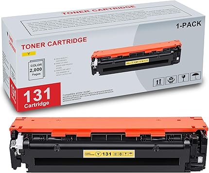 1-Pack Cartridge 131 Yellow Toner Cartridge Remanufactured Compatible Cartridge 131 Replacement for Canon MF8280Cw MF8230Cn MF620C MF621Cn MF624Cw MF628Cw MF623Cn LBP7110Cw LBP5050 Printer