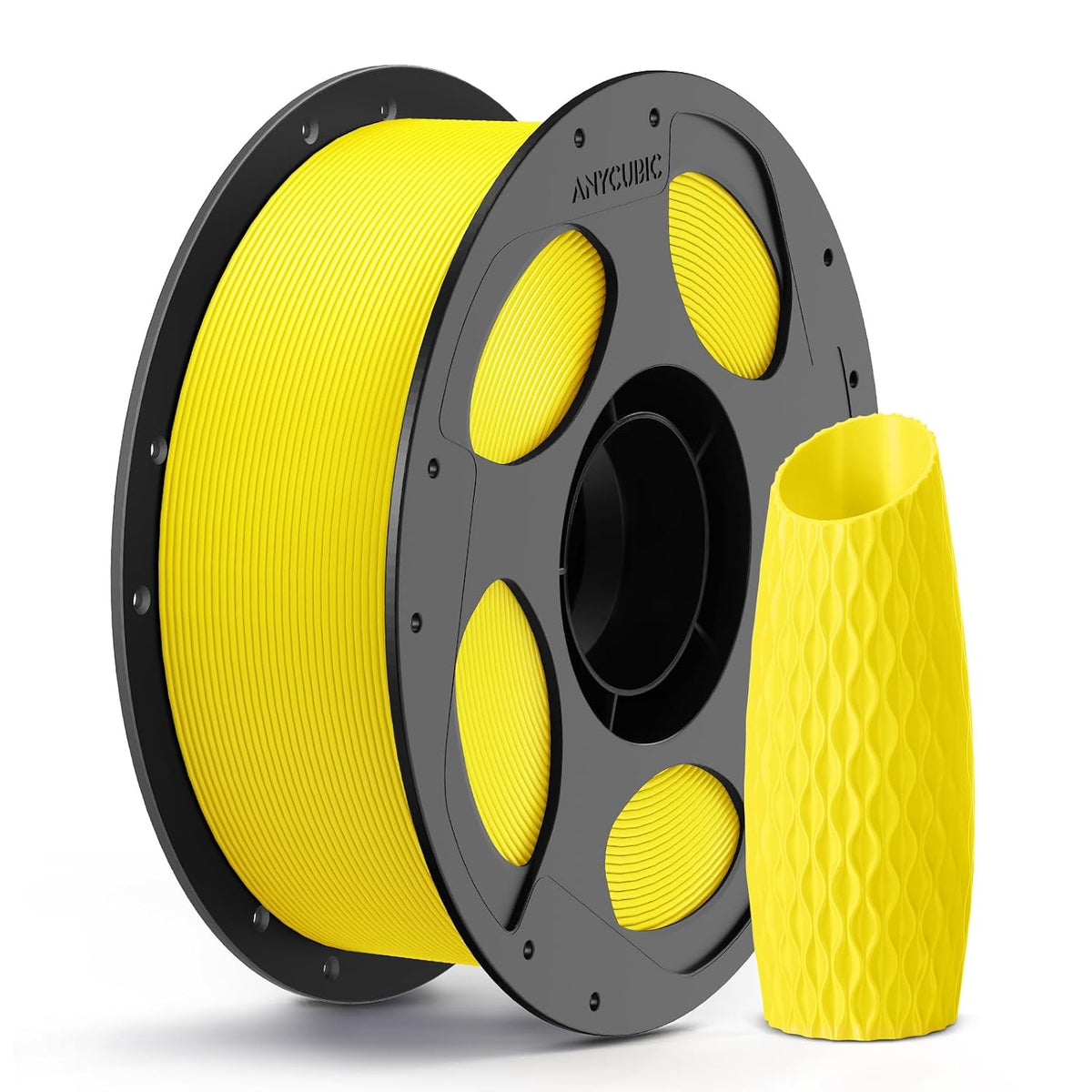 ANYCUBIC PLA 3D Printer Filament, 3D Printing PLA Filament 1.75mm Dimensional Accuracy +/- 0.02mm, 1KG Reusable Spool (2.2 lbs), Yellow