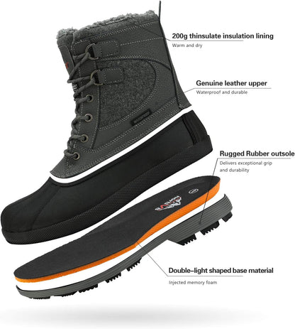 Men's Waterproof Winter Snow Boots AVENUE