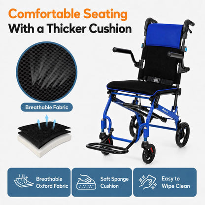 Medorol Lightweight Foldable Transport Wheelchair