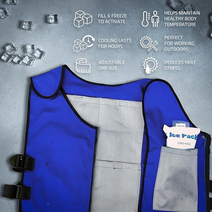 Ice Vest for Men and Women Adjustable Cooling Vest with Ice Packs