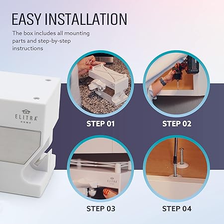 3 in 1 Under the Cabinet Electric Can Opener, Blade Sharpener, Bottle Opener, Under The Counter Mount, For Large And Small Cans (White)