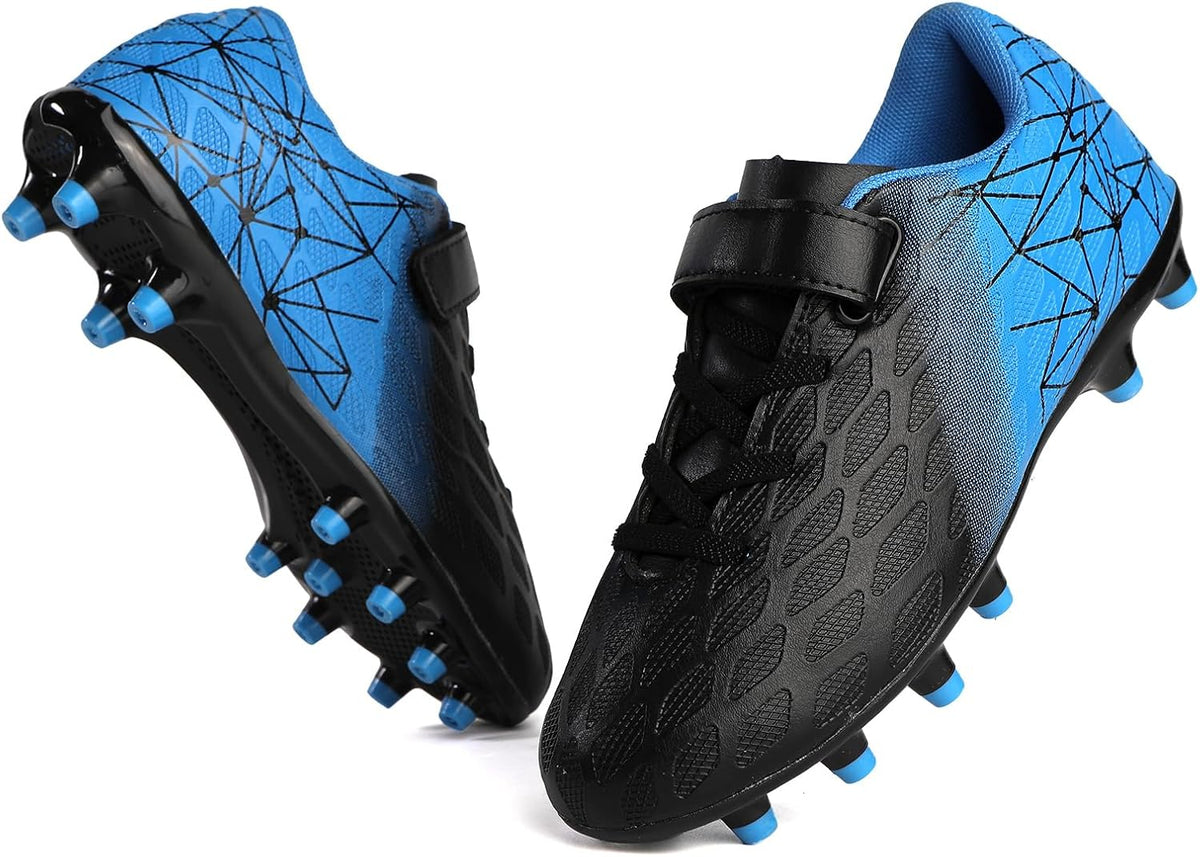 Skerxut Soccer Cleats, Kids Firm Ground Football Shoes, Boys Girls Athletic Outdoor .