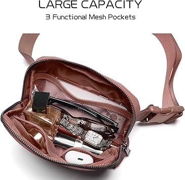 Belt Bag for Women Fanny Pack Crossbody Bags for Women Fashion Waist Packs with Adjustable Strap Gifts for Women Men (Brown)
