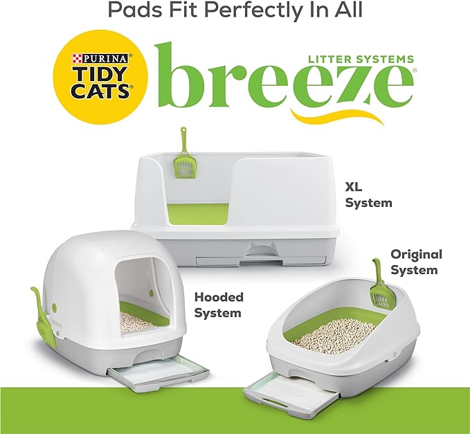 Purina Tidy Cats Cat Litter Breeze Pads Spring Clean Fragranced Cat Litter Pads Refill Pack - (4 ct) Pouches