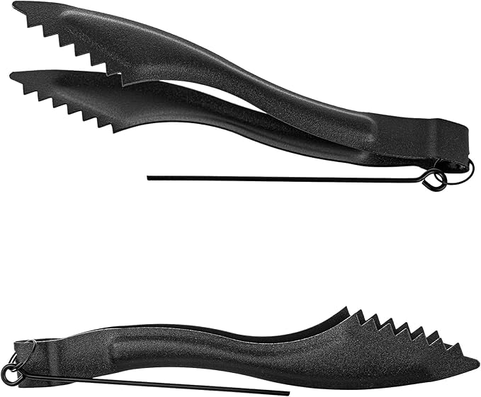 2 Pcs Hookah Charcoal Tongs Hookah Accessories Long Sturdy with Poker, Shisha Tongs, Heavy Duty Iron (Black)