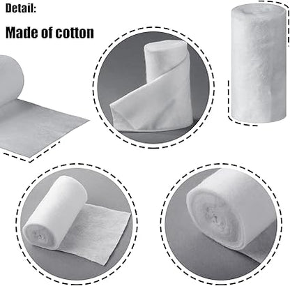 Nuanchu 6 Rolls Cast Padding Soft Individual Pack Padding Use with Plaster Cloth Gauze Bandage for Halloween Wrap Bandage Art Projects, Body Casts, Mask Making, Hobby Craft(4 Inch X 8.8 ft)