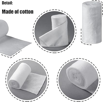Nuanchu 6 Rolls Cast Padding Soft Individual Pack Padding Use with Plaster Cloth Gauze Bandage for Halloween Wrap Bandage Art Projects, Body Casts, Mask Making, Hobby Craft(4 Inch X 8.8 ft)