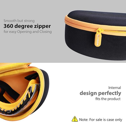 LTGEM Safety Glasses Case for Dewalt DPG82DPG82-11DPG82-11CDPG82-11DDPG82-21DPG82-21CDPG82-21DDPG84 (Case Only)